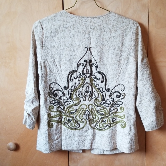 Coldwater Creek Beaded Detailed Jacket - 8 - Picture 3 of 6